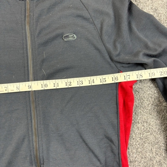 ICEBREAKER Mens Grey/Red Long Sleeve Merino Wool Zip Up size: Medium - Picture 5 of 7